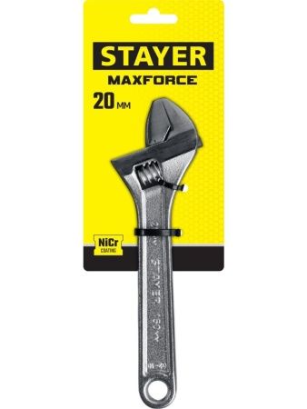 STAYER MAX-Force, 150/20 мм, разводной ключ (2725-15) по цене 500 руб. купить в Воронеже.