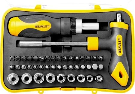 STAYER T-Compact-43 набор: реверсивная отверка с насадками 43 шт по цене 1 810 руб. купить в Воронеже.