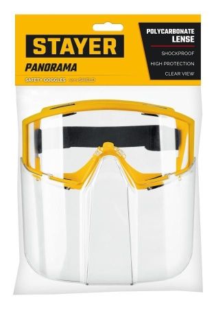 STAYER PANORAMA в комплекте со щитком, непрямая вентиляция, защитные очки (110292) по цене 490 руб. купить в Воронеже.