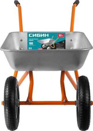 Садовая двухколесная тачка СИБИН СТ-21 65 л 100 кг по цене 4 070 руб. купить в Воронеже.
