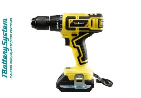 Аккумуляторный шуруповерт Hanskonner HCD1855RI 1BatterySystem по цене 10 490 руб. купить в Воронеже.