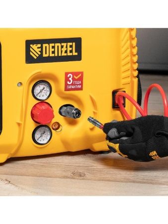 Компрессор воздушный DL1300, 10 бар, 1,3 кВт 180 л/мин 5 л, с набором аксессуаров Denzel по цене 18 050 руб. купить в Воронеже.