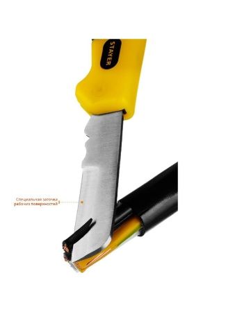 STAYER прямое лезвие, монтерский складной нож, Professional (45408) по цене 500 руб. купить в Воронеже.