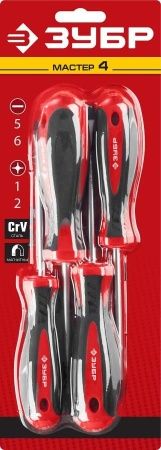 ЗУБР Мастер-4 набор отверток 4 шт по цене 670 руб. купить в Воронеже.