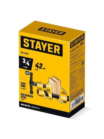 Трубная струбцина STAYER 3/4″ по цене 1 000 руб. купить в Воронеже.