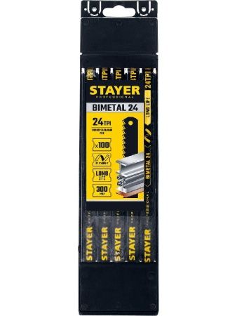 STAYER Bimetal-24, 24 TPI, 300 мм, 1 шт, биметаллическое полотно по металлу, Professional (15932-24) по цене 118 руб. купить в Воронеже.