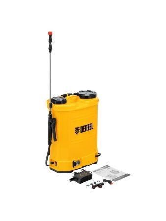 Опрыскиватель ранцевый аккумуляторный D-16LA, 16 л, 12 В, 8 Ач Denzel по цене 5 460 руб. купить в Воронеже.