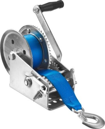 Лебедка ручная барабанная ЗУБР ″Профессионал″, тяговая, ленточная, 1,1т, 10м по цене 5 210 руб. купить в Воронеже.