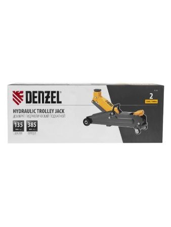 Домкрат гидравлический подкатной, 2 т, 135-385 мм Denzel по цене 5 260 руб. купить в Воронеже.