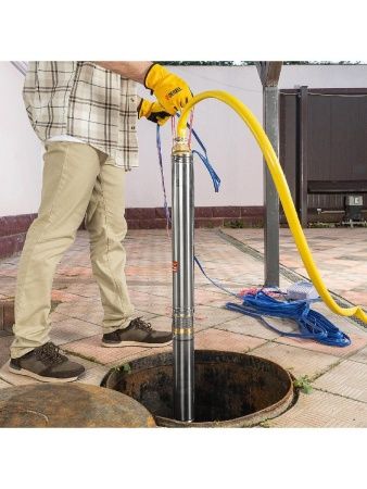 Скважинный насос DWC-3-60, центробежный, диаметр 3", 800 Вт, 3300 л/ч, напор 60 м Denzel по цене 15 160 руб. купить в Воронеже.