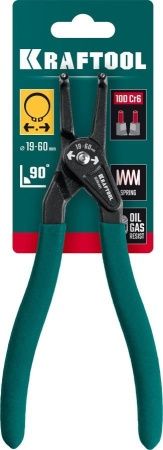 KRAFTOOL съемник стопорных колец 180 мм, изогнутые губки, внешний по цене 1 730 руб. купить в Воронеже.