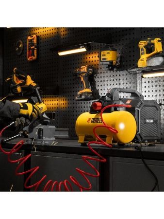 Компрессор  DLS750/6 безмасляный малошумный 750 Вт, 140 л/мин,ресивер 6 л Denzel по цене 18 270 руб. купить в Воронеже.