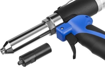 Заклепочник ЗУБР пневматический, корпус из композит материал, для заклепок из нерж стали, 2,4-3,2-4-4,8-6-6,4мм по цене  купить в Воронеже.