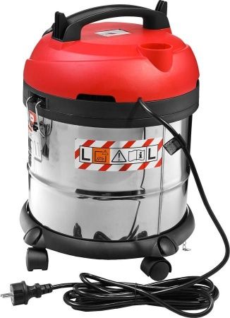Пылесос строительный, ЗУБР ПУ-20-1400 М3, модель М3-20, 20 л, 1400 Вт, сухая и влажная уборка, корпус из нержавеющей стали, розетка до 2000Вт по цене 7 690 руб. купить в Воронеже.