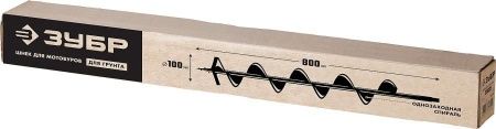 Шнек для мотобуров, грунт, d=100 мм, однозаходный, ЗУБР по цене 2 360 руб. купить в Воронеже.
