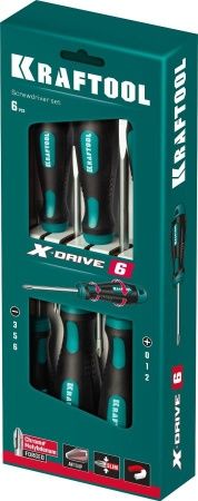 KRAFTOOL Х-Drive-6 набор отверток 6 шт по цене 1 950 руб. купить в Воронеже.
