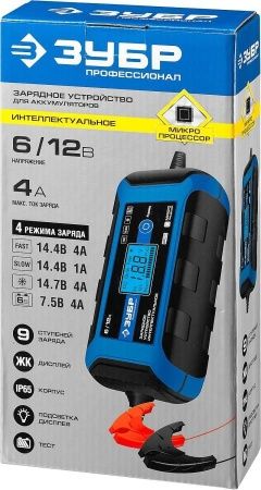 ЗУБР ЗУ-120 зарядное устройство: 6/12 В, 4А. по цене 4 350 руб. купить в Воронеже.