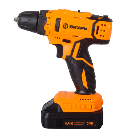 Дрель-шуруповерт Вихрь ДА-20Л-2КА с набором оснастки 65 предметов по цене 4 590 руб. купить в Воронеже.