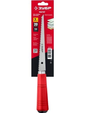 ЗУБР 150 мм, выкружная мини-ножовка для гипсокартона (15177) по цене 371 руб. купить в Воронеже.