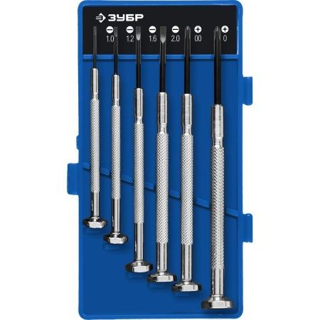 ЧАСОВЩИК набор часовых отверток 6 предм., ЗУБР по цене 343 руб. купить в Воронеже.