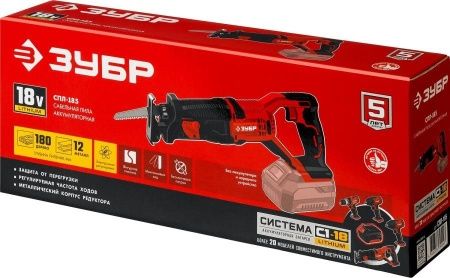ЗУБР 18В, без АКБ, в коробке, пила сабельная. СПЛ-185 по цене 5 270 руб. купить в Воронеже.