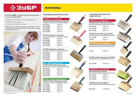 Макловица ЗУБР ″АКВА″, искусственная щетина, пластмассовый корпус, 30х70мм по цене 188 руб. купить в Воронеже.