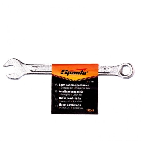 Ключ комбинированный, 7 мм, хромированный Sparta по цене 64 руб. купить в Воронеже.