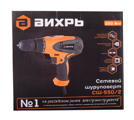 Сетевой шуруповерт ВИХРЬ СШ-550/2 по цене 2 590 руб. купить в Воронеже.