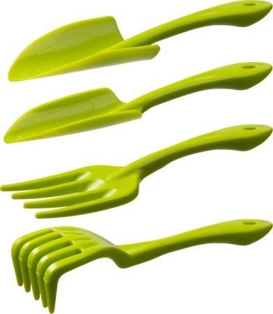 Набор садовый РОСТОК пластиковый, 4 предмета: Вилка, грабельки, 2 совка по цене  купить в Воронеже.