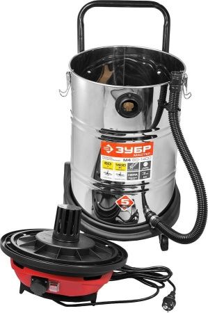 Пылесос строительный, ЗУБР ПУ-60-1400 М4, модель М4-60, 60 л, 1400 Вт, сухая и влажная уборка, корпус из нержав. стали, розетка до 2000 Вт по цене 11 630 руб. купить в Воронеже.