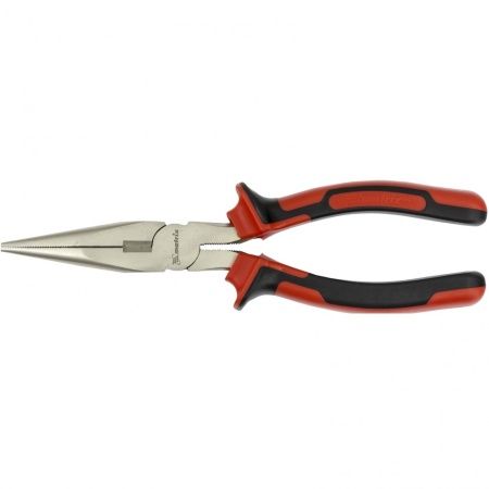 Длинногубцы прямые Nickel, 200 мм, никелированные, двухкомпонентные рукоятки Matrix по цене 451 руб. купить в Воронеже.