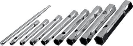 Набор ЗУБР ″Мастер″: Ключи торцовые, трубчатые двухсторонние, 6-22мм, с воротком, 9шт по цене 1 200 руб. купить в Воронеже.
