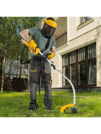 Триммер электрический TE-1100, 1100 Вт, 380 мм, катушка, разборная штанга Denzel по цене 6 490 руб. купить в Воронеже.