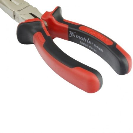 Длинногубцы прямые Nickel, 180 мм, никелированные, двухкомпонентные рукоятки Matrix по цене 413 руб. купить в Воронеже.