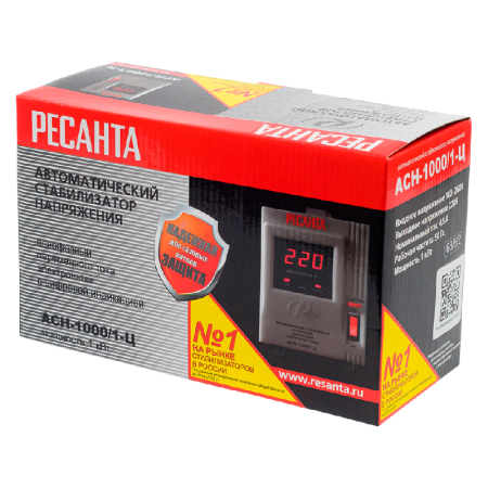 Стабилизатор напряжения РЕСАНТА АСН-1000/1-Ц по цене 3 190 руб. купить в Воронеже.