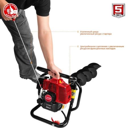 Мотобур (бензобур) со шнеком, d=60-200 мм, 52 см3, 1 оператор, ЗУБР по цене 19 160 руб. купить в Воронеже.
