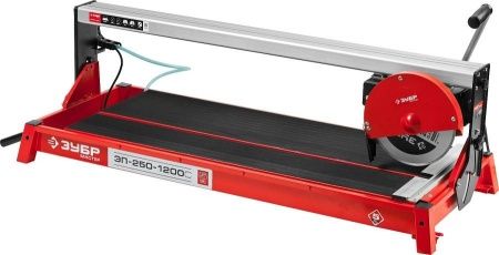 Электроплиткорез ЗУБР ″Мастер″, длина реза 1020 мм, диск 250 мм, глубина реза 90°-52мм/45°-46мм, стол 1060x468 мм, 1200Вт по цене 43 290 руб. купить в Воронеже.