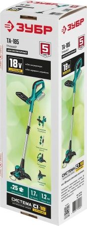 ЗУБР 18В аккумуляторный триммер, без АКБ . ТА-185 по цене 4 770 руб. купить в Воронеже.