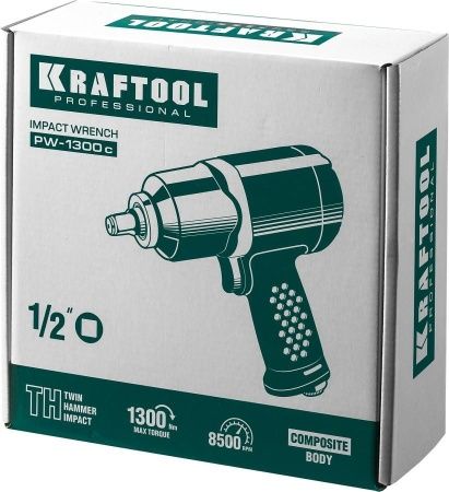 KRAFTOOL PW-1300c ударный пневматический гайковерт, 1/2″, 1300 Нм по цене 16 430 руб. купить в Воронеже.