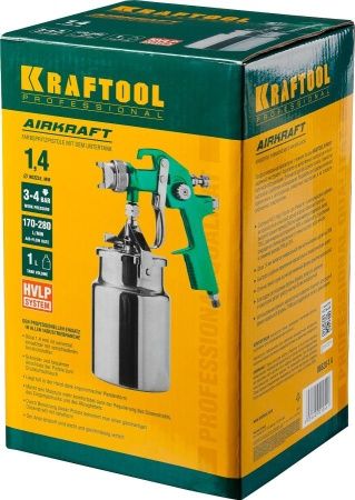 Краскопульт пневматический KRAFTOOL AirKraft HVLP с нижним бачком, 1.4мм по цене 4 140 руб. купить в Воронеже. Краскопульт пневматический KRAFTOOL AirKraft HVLP с нижним бачком, 1.4мм по цене 4 140 руб. купить в Воронеже.