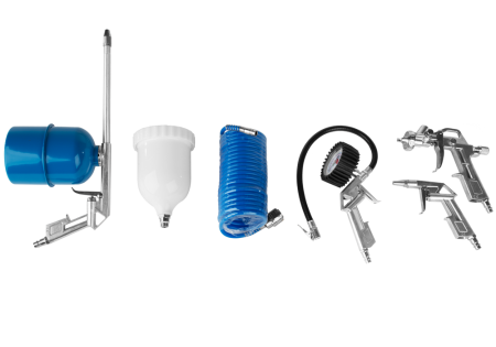 Набор аксессуаров для компрессора, 5 предметов, краскопульт с верхним бачком, СОЮЗ по цене 2 990 руб. купить в Воронеже.