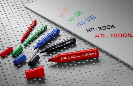 Перманентный маркер ЗУБР, 1 мм заостренный, красный, МП-100, серия Профессионал по цене 43 руб. купить в Воронеже.