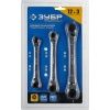 Набор накидных гаечных ключей трещоточных 3 шт, 8 - 19 мм, ЗУБР по цене 3 160 руб. купить в Воронеже.