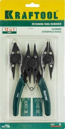 KRAFTOOL Universal 6-in-1 съемник стопорных колец, внешний/внутренний, 6-в-1 по цене 1 220 руб. купить в Воронеже.