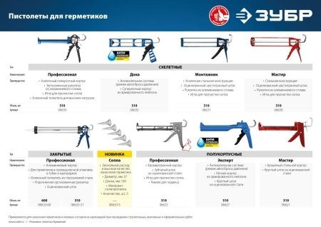 ЗУБР скелетный пистолет для герметика Профессионал, усиленный, поворотный, 310 мл. по цене 870 руб. купить в Воронеже. ЗУБР скелетный пистолет для герметика Профессионал, усиленный, поворотный, 310 мл. по цене 870 руб. купить в Воронеже.