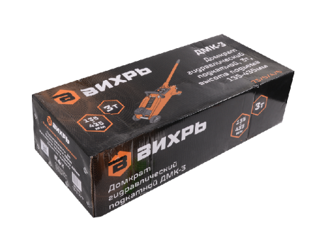 Домкрат автомобильный гидравлический подкатной ДМК-3 (3 т, 135-435 мм) Вихрь по цене 7 890 руб. купить в Воронеже.