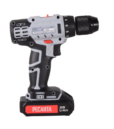 Дрель-шуруповерт аккумуляторная Ресанта ДА-20-2ЛК (2,0 А/ч) по цене 6 190 руб. купить в Воронеже.