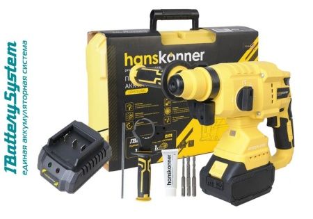 Аккумуляторный перфоратор Hanskonner HRH2024BL 1BatterySystem по цене 19 990 руб. купить в Воронеже.