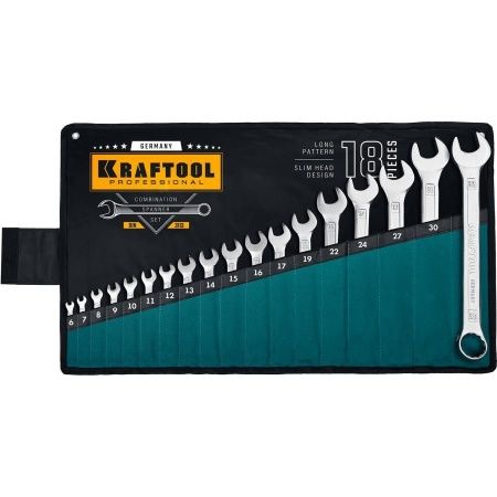 Набор комбинированных гаечных ключей 18 шт, 6 - 32 мм, KRAFTOOL, 27079-H18_z01