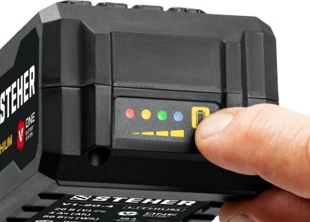 STEHER 20В, Li-Ion, 4 Ач, тип V1, аккумуляторная батарея. V1-20-4 по цене 3 290 руб. купить в Воронеже.